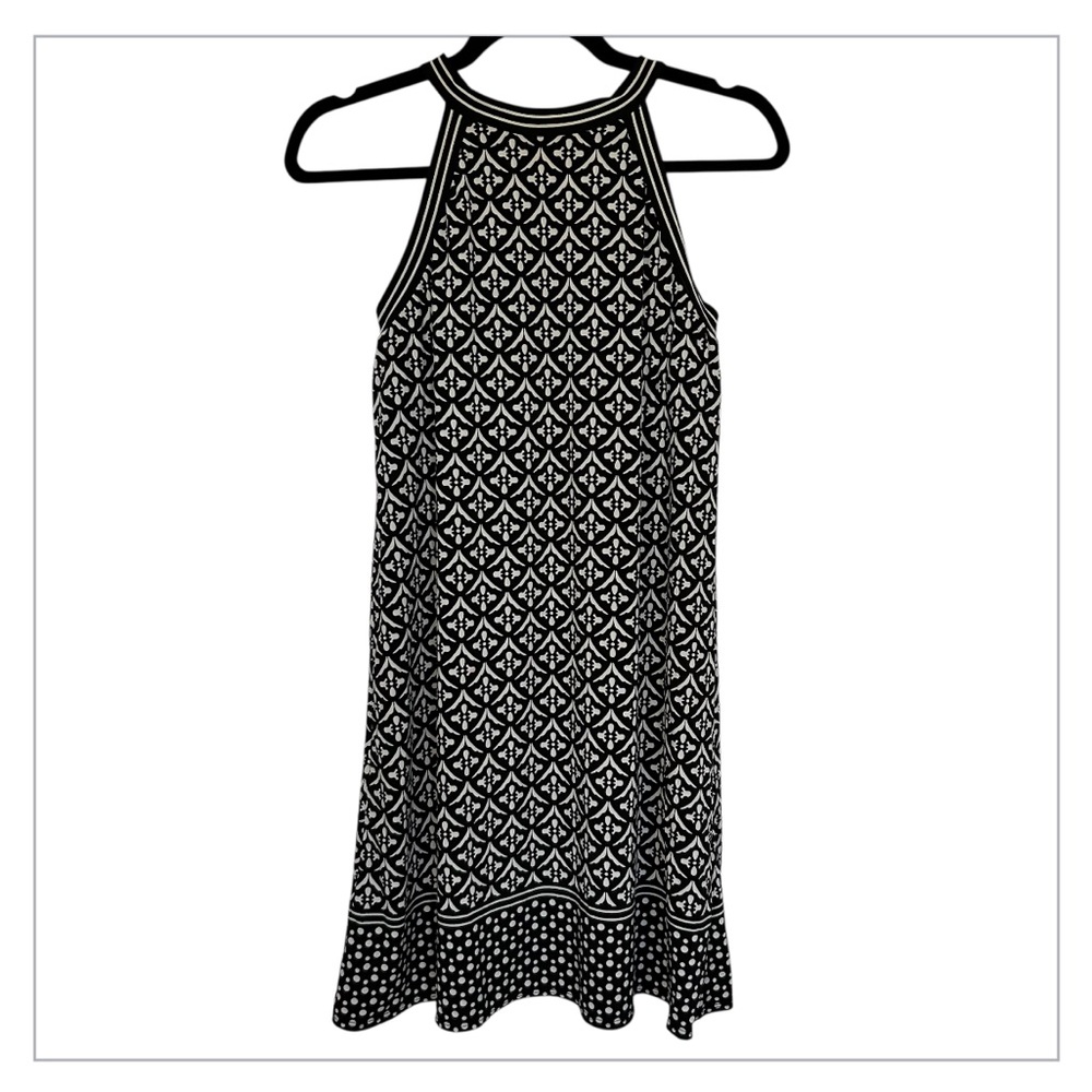 MAX STUDIO NWT! Halter Sundress Mini Black and‎ White Retro Bold Sexy Back XS